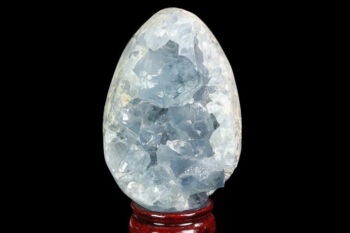 Crystal Filled Celestine (Celestite) Egg Geode - Madagascar #100035